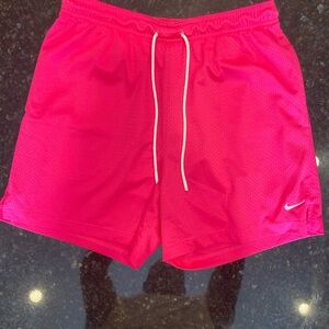 Nike Bright Pink Mesh Shorts 5"